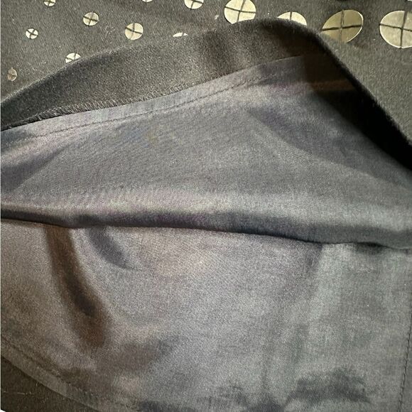 Vivienne Tam Justine Black Sequins Embellished Wool Mini Skirt Size 4 - Picture 3 of 9